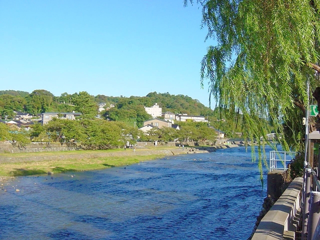 晴れた金沢の川