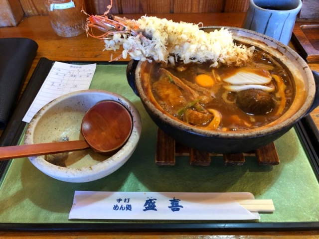 「盛喜」の天ぷら味噌煮込み