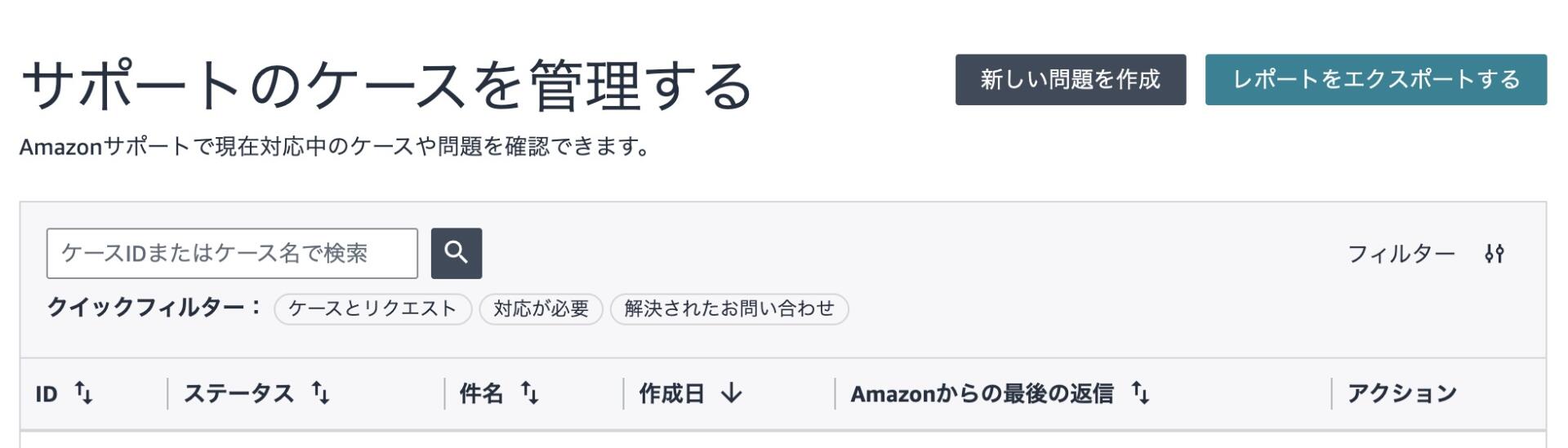 Amazon Brand Registry(ブランドレジストリ)の「新しい問題を作成」ボタンからブランドサポートに相談をする画面